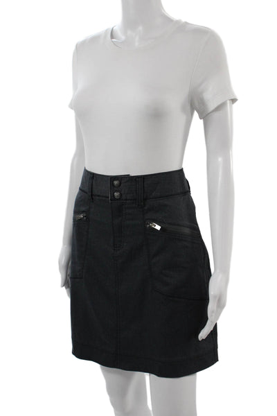 Athleta Womens Cargo Mini Skort Dark Gray Nylon Polyester Size 6
