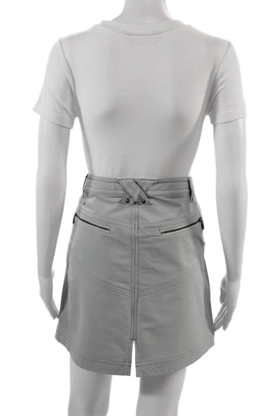 Athleta Womens Petites Cargo Mini Skort Gray Nylon Spandex Size 6P