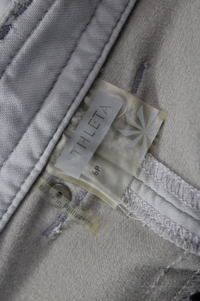Athleta Womens Petites Cargo Mini Skort Gray Nylon Spandex Size 6P
