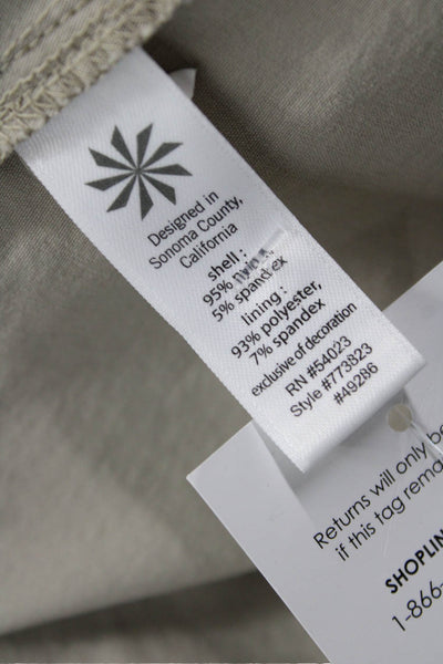 Athleta Women Beige Cargo Skort Mini Nylon Spandex Size 4