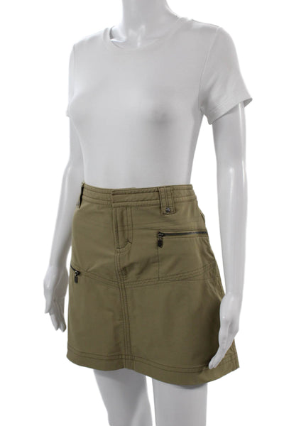 Athleta Womens Tan Mini Cargo Skort Size 6P