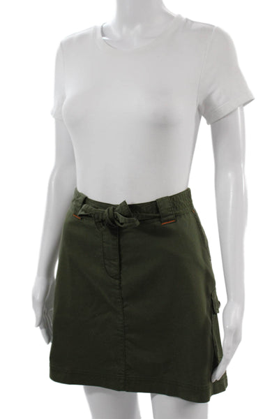 Nike Golf Womens Petites Cargo Mini Skort Green Cotton Blend Size 6