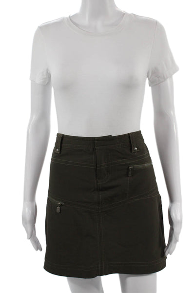 Athleta Women Cargo Mini Skort Dark Gray Nylon Spandex Size 6P