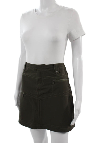 Athleta Women Cargo Mini Skort Dark Gray Nylon Spandex Size 6P