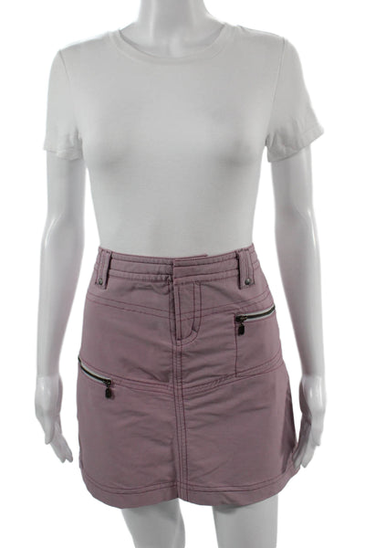 Athleta Womens Pink Cargo Mini Skort Cotton Solid Size 6P