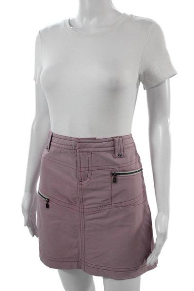 Athleta Womens Pink Cargo Mini Skort Cotton Solid Size 6P