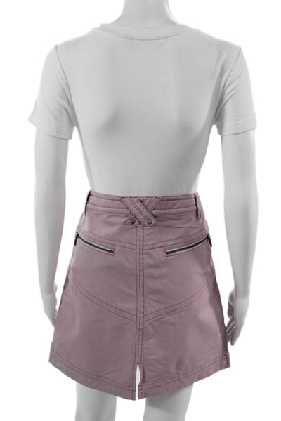 Athleta Womens Pink Cargo Mini Skort Cotton Solid Size 6P