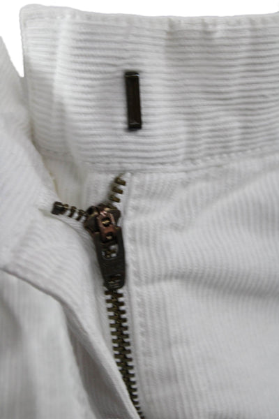 J Crew Womens A-Line Mini Skirt White 100% Cotton Size 6