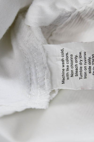 J Crew Womens A-Line Mini Skirt White 100% Cotton Size 6