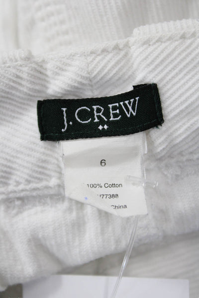 J Crew Womens A-Line Mini Skirt White 100% Cotton Size 6