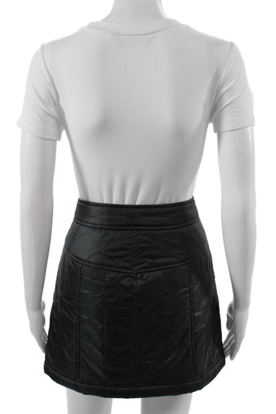 Athleta Women Mini Straight Pencil Skirt Black Nylon Size 6