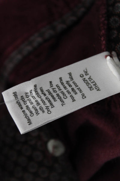 Athleta Women Red Cotton A-Line Mini Skirt Size 4