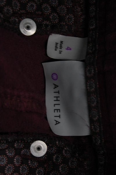 Athleta Women Red Cotton A-Line Mini Skirt Size 4