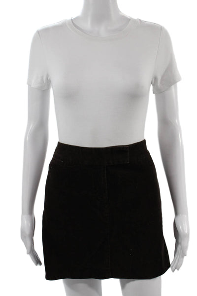 J Crew Womens A-Line Mini Skirt Black 98% Cotton 2% Spandex Size 4