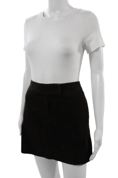 J Crew Womens A-Line Mini Skirt Black 98% Cotton 2% Spandex Size 4