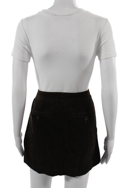 J Crew Womens A-Line Mini Skirt Black 98% Cotton 2% Spandex Size 4