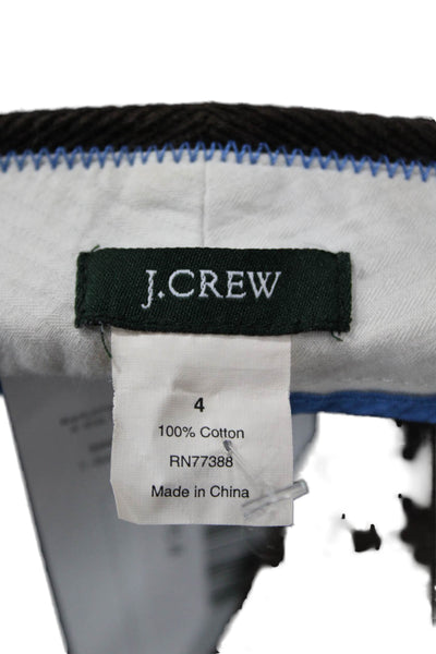 J Crew Womens A-Line Mini Skirt Black 98% Cotton 2% Spandex Size 4