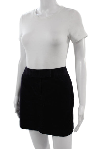 J Crew Women Black Mini Straight Pencil Skirt 100% Nylon Size 6