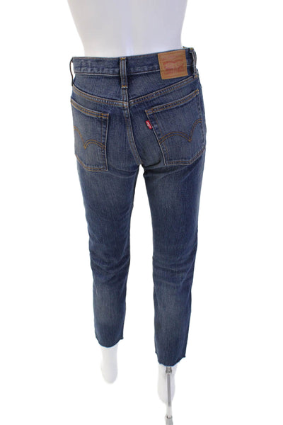Levi's Women Ankle Cropped Dark Blue High Rise Jeans Size 26