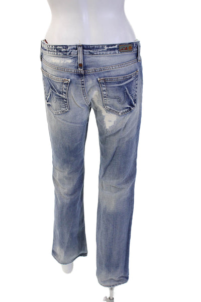 AG Adriano Goldschmied Women Boyfriend Jeans Light Blue 98% Cotton Size 29