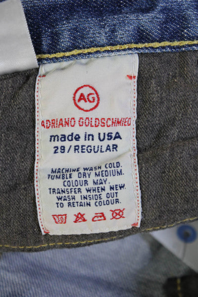 AG Adriano Goldschmied Women Boyfriend Jeans Light Blue 98% Cotton Size 29