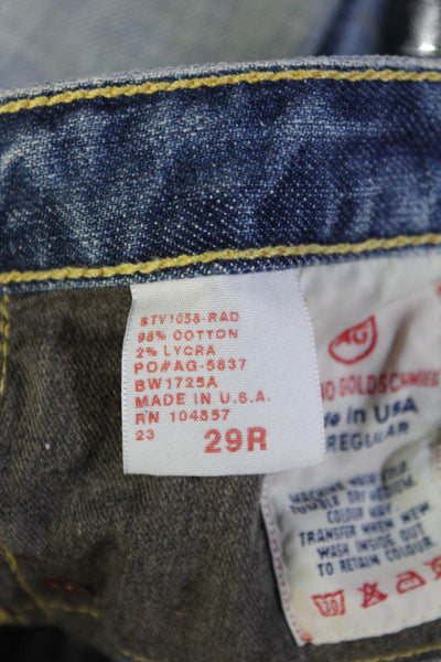 AG Adriano Goldschmied Women Boyfriend Jeans Light Blue 98% Cotton Size 29