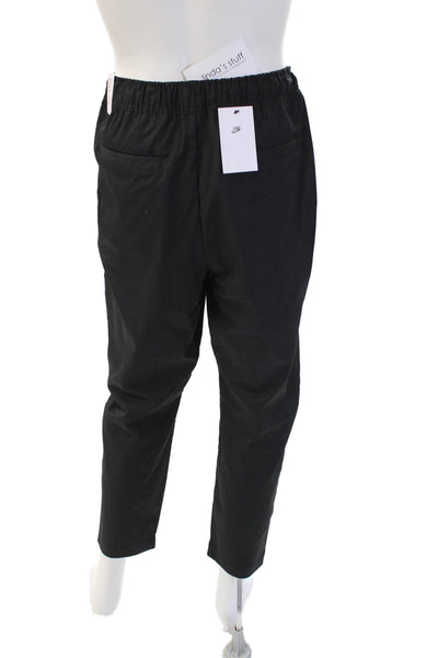 Nike Mens Jogger Windbreaker Pants Black Polyester Drawstring Size L