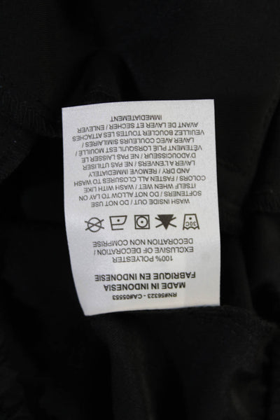 Nike Mens Jogger Windbreaker Pants Black Polyester Drawstring Size L