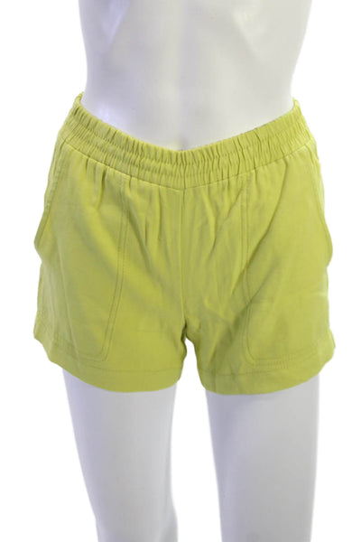 BCBG Max Azria Unisex Yellow Sweat Shorts Solid Beach Size 2XS