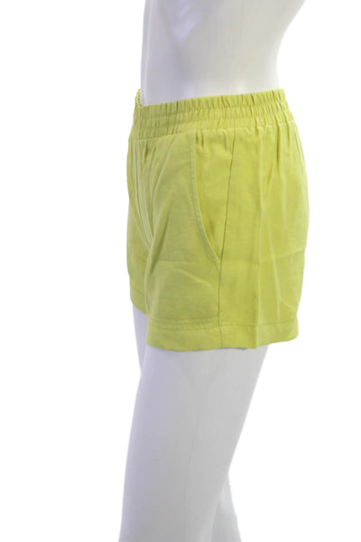 BCBG Max Azria Unisex Yellow Sweat Shorts Solid Beach Size 2XS
