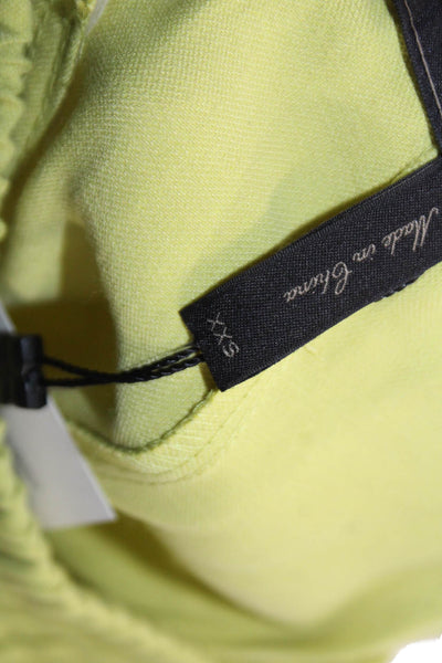 BCBG Max Azria Unisex Yellow Sweat Shorts Solid Beach Size 2XS