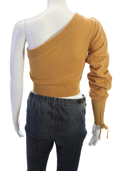 Lovers + Friends Unisex Brown One Shoulder Pullover Sweater Tie Size 2XS