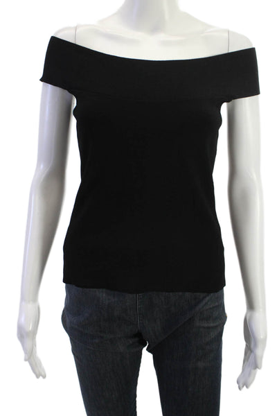 Milly Womens Sleeveless Black Top Viscose Classic Size S