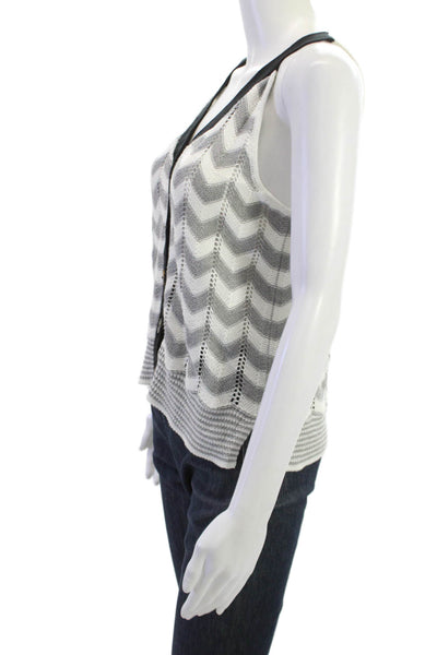 Cotton By Autumn Cashmere Women Black Geometric V-Neck Camisole Size S