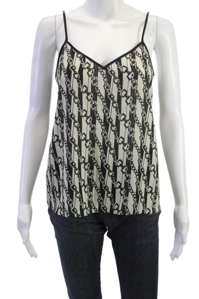 Drew Womens Black V-Neck Sleeveless Camisole Polyester Top Size S