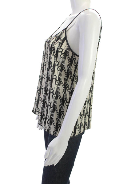 Drew Womens Black V-Neck Sleeveless Camisole Polyester Top Size S