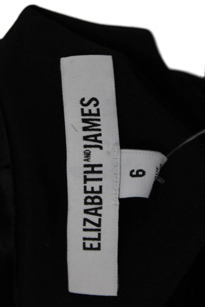 Elizabeth & James Womens Fit & Flare Mini Dress Black Sleeveless Size 6