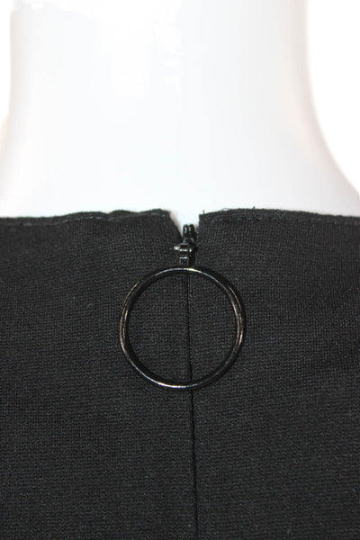 Akris Punto Women Sheath Dress Black Hook Eye Sleeveless Size 6