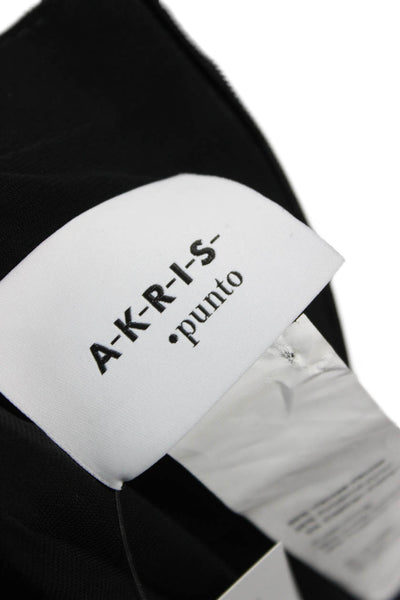 Akris Punto Women Sheath Dress Black Hook Eye Sleeveless Size 6