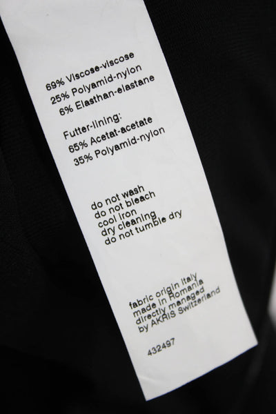 Akris Punto Women Sheath Dress Black Hook Eye Sleeveless Size 6