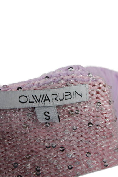 Olivia Rubin Unisex Pink Striped V-Neck Button Cardigan Long Sleeve Size S