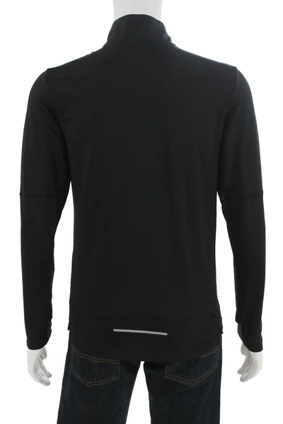 Nike Mens Stand-Up Mock Neck Zip Hoodie Black Size S
