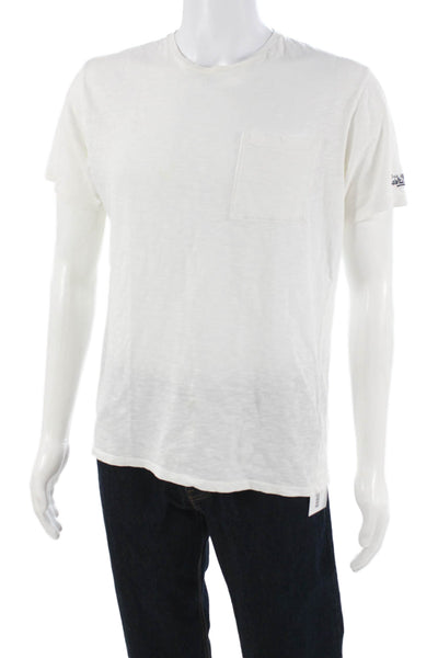MC2 Saint Barth Mens White Cotton Crew Neck Short Sleeve T-Shirt Beach Size M