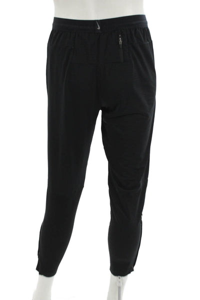 Nike Mens Black Jogger Pants Drawstring Polyester Spandex Size S