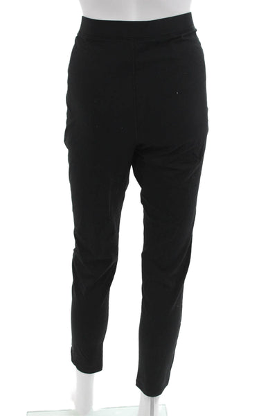 Calvin Klein Women Ankle Cropped Pants Black Nylon Spandex Size L