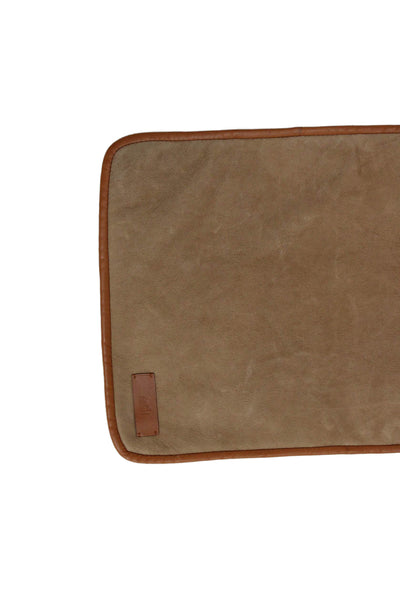 Hermes Womens Shearling Lambskin Wool Skin Scarf Camel Blanc Size 25CMX190CM