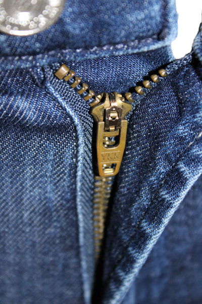 Mother Women Ankle Cropped Skinny Jeans Dark Blue High Rise Size 23