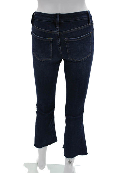 Frame Womens Cropped Skinny Jeans Dark Blue High Rise Size 23