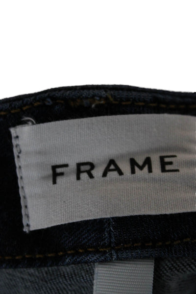 Frame Womens Cropped Skinny Jeans Dark Blue High Rise Size 23