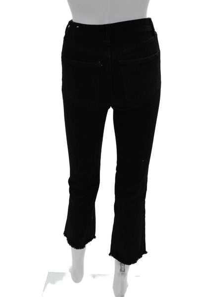 Zara Women Cropped Skinny Jeans Black Size 0